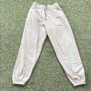 No Problemo Pink Sweatpants w/ Pockets – Super Soft – Size M